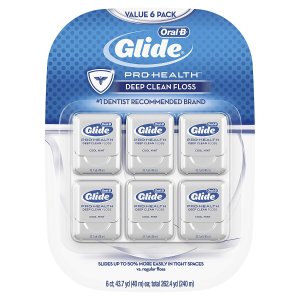 白菜价：Glide Oral-B 薄荷味深层清洁牙线 6盒装