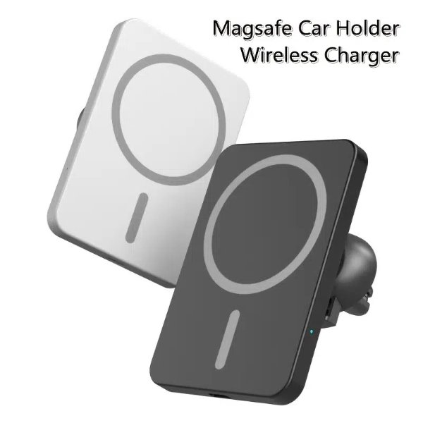 15w Car Magnetic Wireless Charger, Qi Phone Charger Wireless Air Vent For,iphone, Car Mount Holder Charger - Electronics - Temu