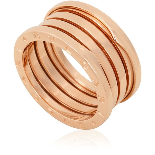 B.Zero1 18K Pink Gold 4-Band Ring Size 7