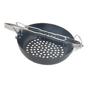 Kenmore Grilling Wok with Handle and Tongs