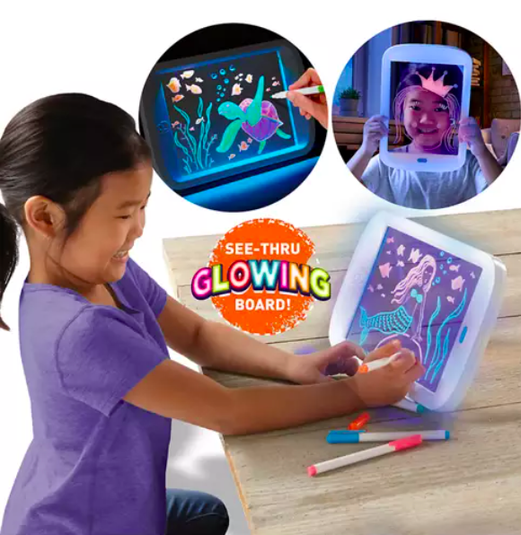 Discovery Kids LED Illuminated Tracing Tablet, 34 Piece Set with