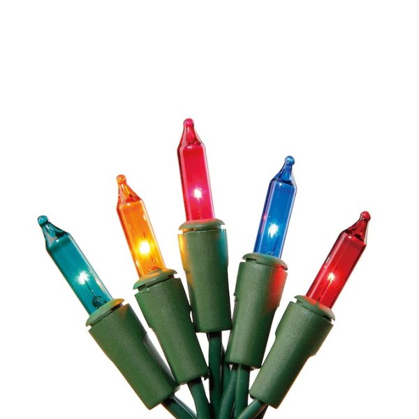 100-Count 20.62-ft Multicolor Incandescent Plug-In Christmas String Lights Lowes.com