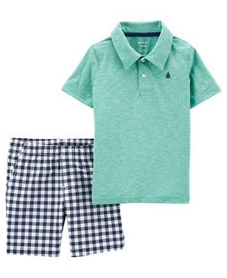 Baby Boys Jersey Polo and Short Set, 2 Pieces