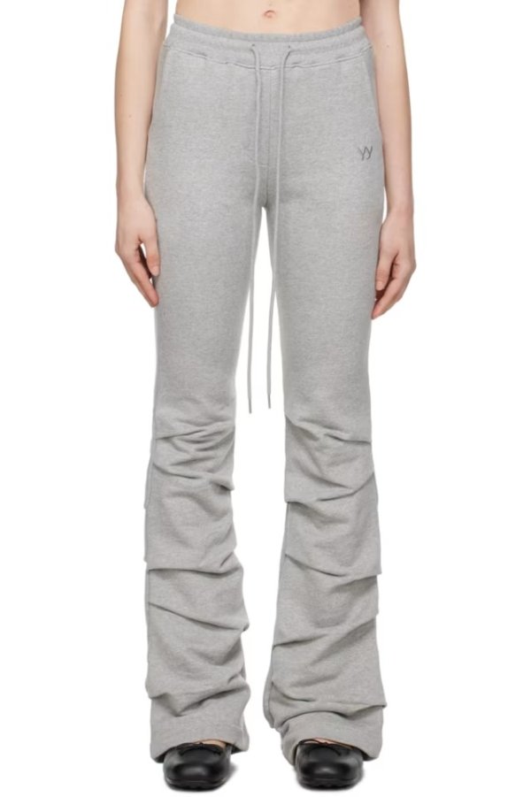 Gray Draped Sweatpants