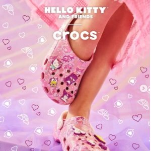 上新：Crocs x Hello Kitty 联名上新🥰布丁狗和美乐蒂都有嗷~！