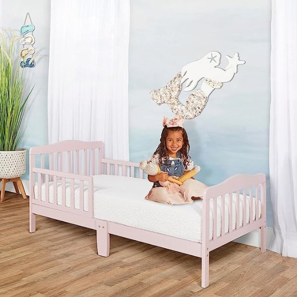 Classic Design Toddler Bed in Pink, Greenguard Gold Certified