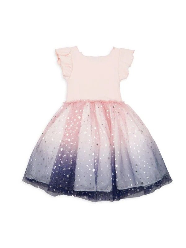 ​Little Girl’s Ombre Star Tutu A Line Dress
