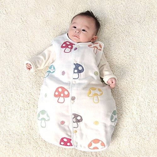 【Amazon.co.jp限定】 Hoppetta champignon 6重纱布 睡衣 连衣裙式/连体服式 2way 婴儿尺寸 5463