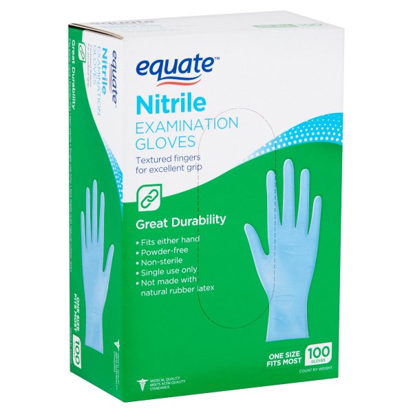 Nitrile Examination Gloves, 100 count