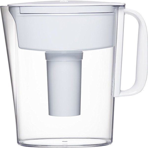 Small 5 Cup Metro Water Pitcher with Filter - BPA Free - White
