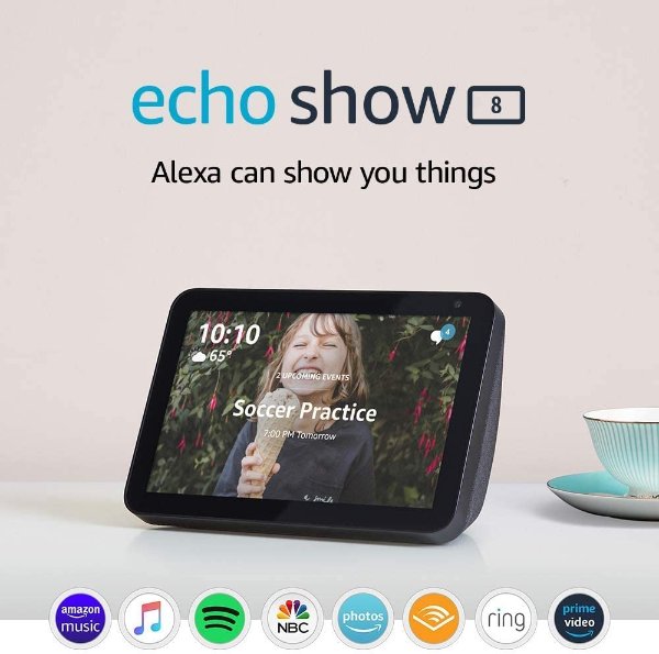 Certified Refurbished Echo Show 8 (1st Gen, 2019 release) 