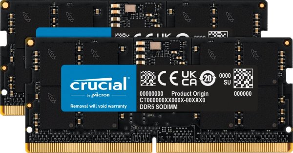 Crucial 32GB (2 x 16GB) DDR5 4800 SO-DIMM 内存套装