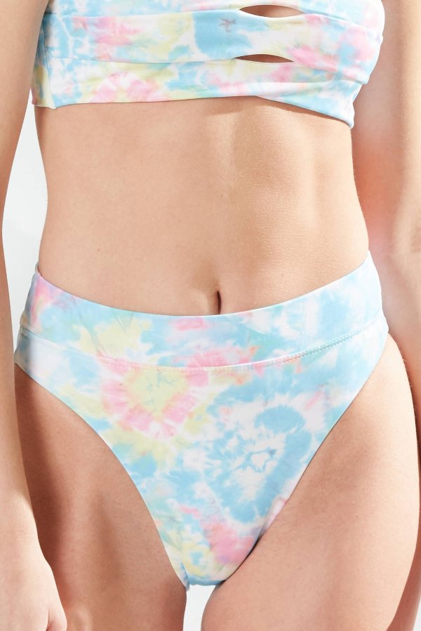 PQ Swim Exclusive Tie Dye High Waisted Bikini Bottom
