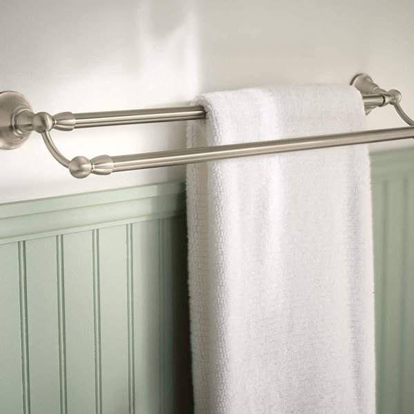 DN6822BN Sage Collection 24-Inch Double Towel Bar, Spot Resist Brushed Nickel