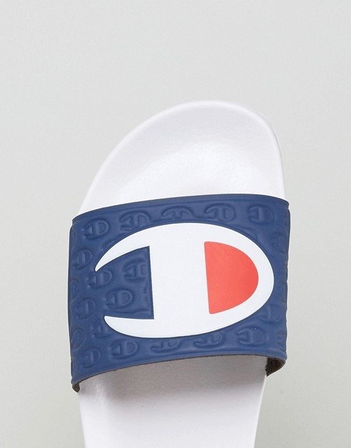 Champion Sliders With Large Logo at asos.com