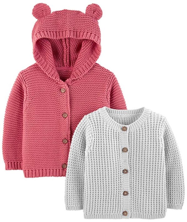  Baby 2-Pack Knit Cardigan Sweaters