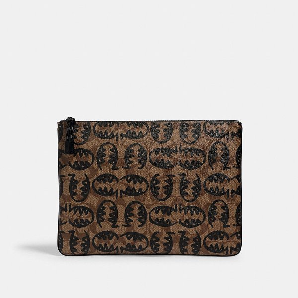 Large Pouch in Signature Canvas With Rexy by Guang Yu