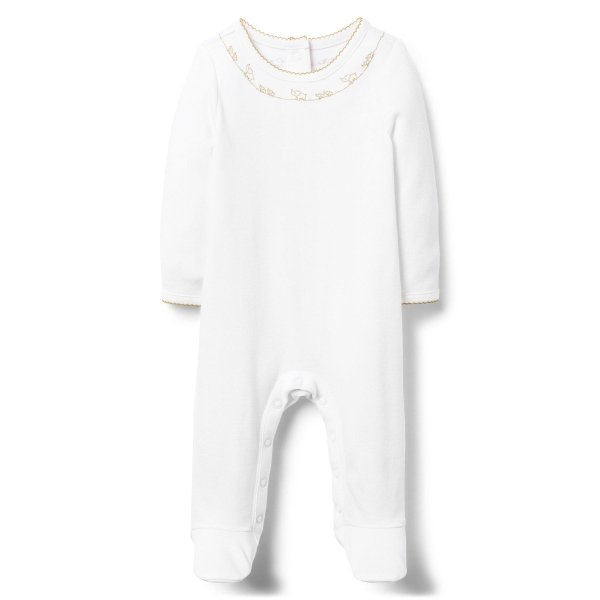 AERIN Embroidered Footed 1-Piece