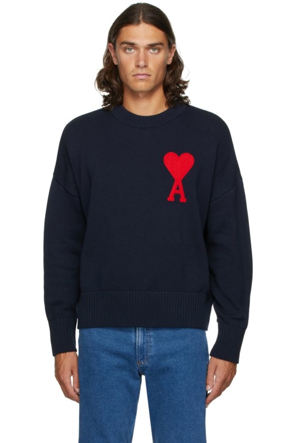Navy Ami de Coeur Oversize Sweater
