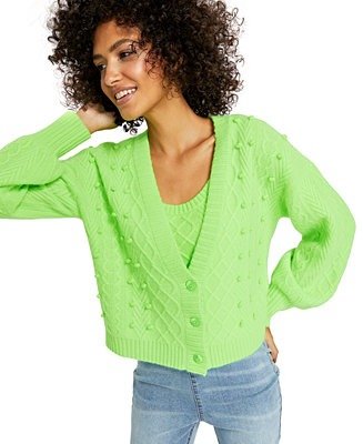 Cashmere Mixed-Stitch Cardigan, Created for Macy's