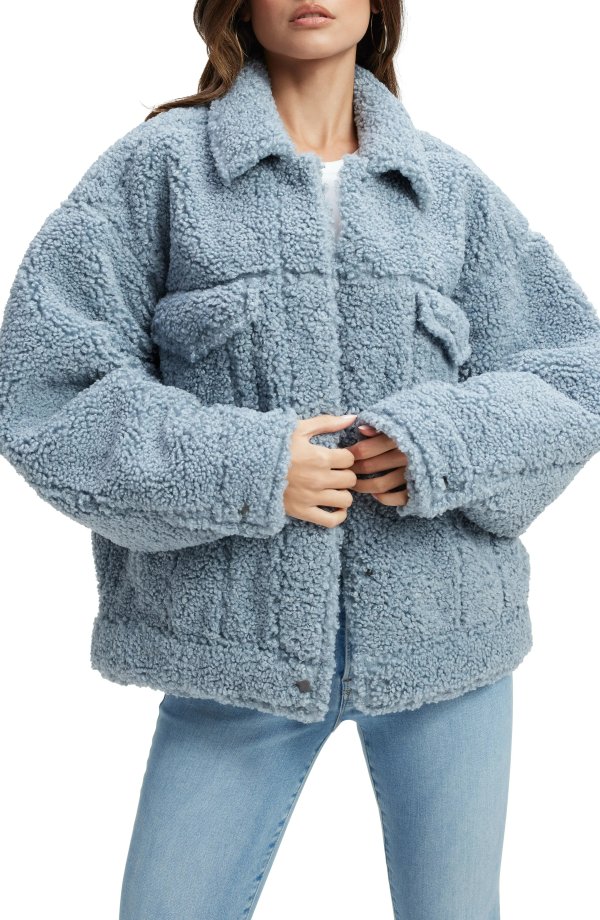 Oversize Fleece Trucker Jacket