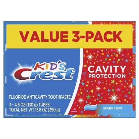(Pack of 3) Crest Kid's Cavity Protection Toothpaste (children and toddlers 2+), Sparkle Fun Flavor, 4.6 ounces