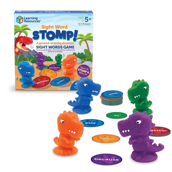 Sight Word Stomp! 114 Pieces, Educational Board Games for Boys and Girls Ages 5+ Sight Word and Reading Games for Kids