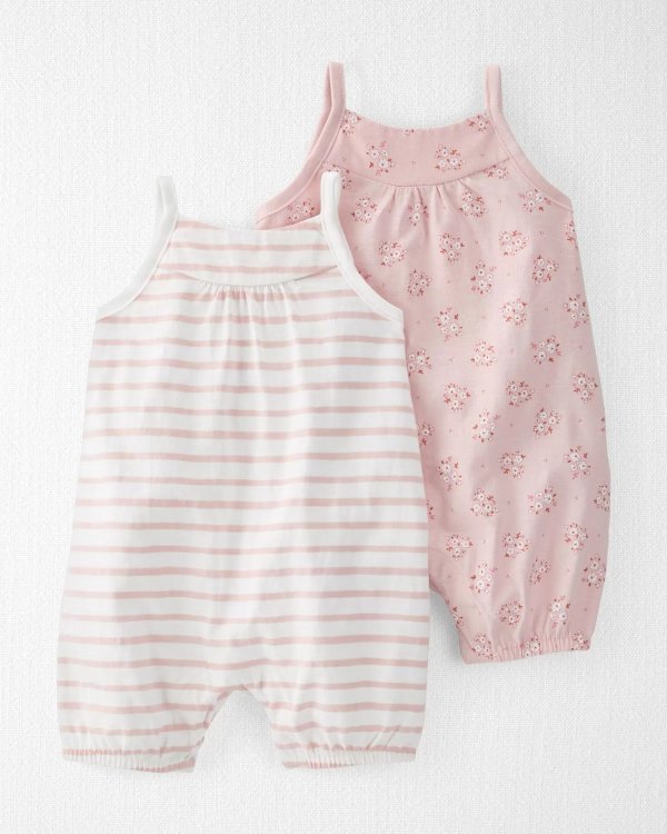 2-Pack Organic Cotton Rompers