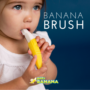 Baby Banana Infant Teething Toothbrush 4-piece Bundle