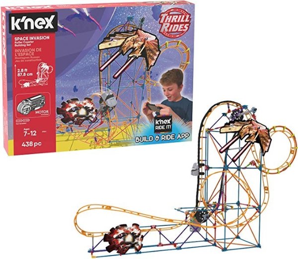 Thrill Rides – Space Invasion Roller Coaster Building Set with Ride It! App – 438Piece – Ages 7+ Building Set