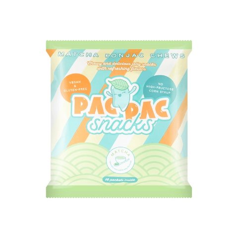 Pac Pac Snacks Matcha Konjac Chews 16 Pieces, 9.87oz