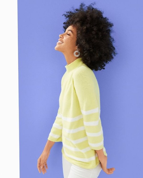 Striped Side Button Sweater