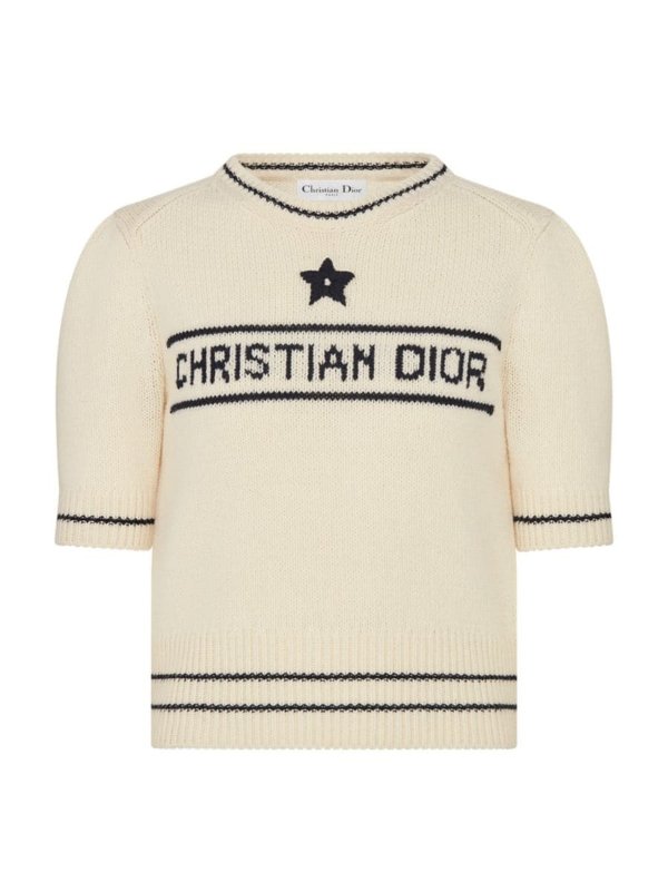 Christian Dior 羊绒混纺短袖针织衫