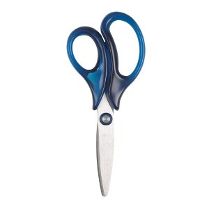 Staples 5" Stainless Steel Sewing/Craft Scissors, Blunt Tip, Navy (51750-CC)