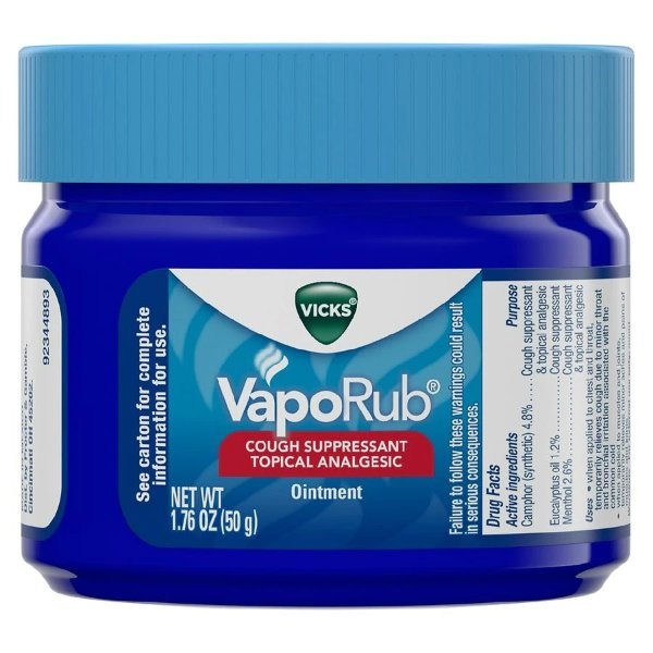 VapoRub Original Cough Suppressant Topical Analgesic Original