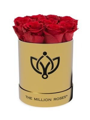 - Basic Box Collection Roses in Gold Round Box