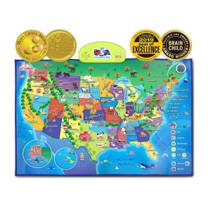 BEST LEARNING 可发声的美国地图，适合5岁+儿童