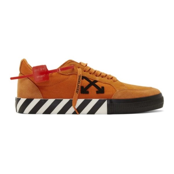 - Orange Vulcanized Low Sneakers