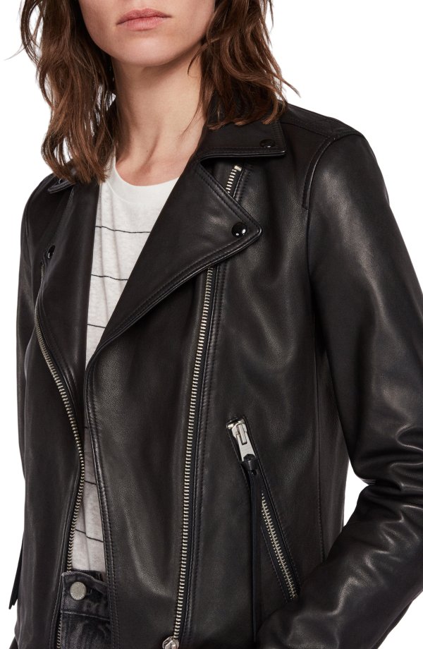 Dalby Leather Biker Jacket