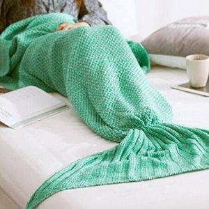 Lightning deal Holidayli Handmade Knitted Mermaid Tail Blankets for Adults Women Girls