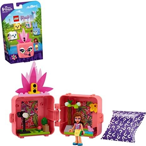 Friends Olivia's Flamingo Cube 41662 Building Kit; Includes Flamingo Toy and Mini-Doll Toy; Portable Playset Makes Great Creative Gift, New 2021 (41 Pieces)