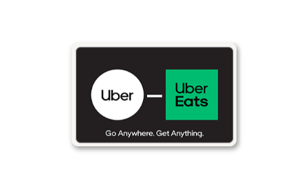 Uber+Uber Eats $100 gift cards