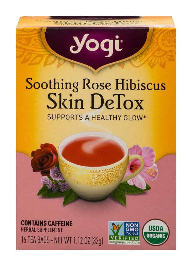 Organic Soothing Rose Hibiscus Skin Detox Tea 16 Tea Bags | Coffee & Tea Products | Puritan's Pride