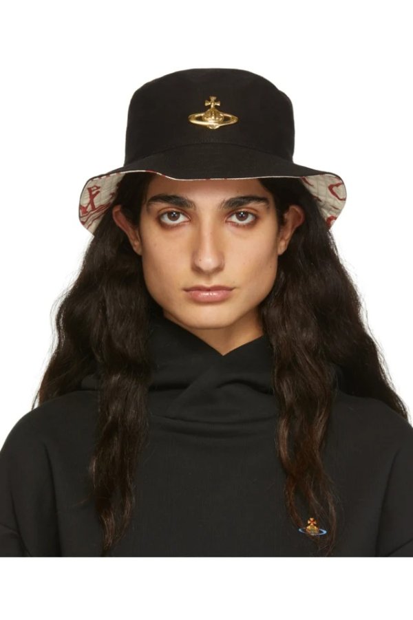 Black Fisher Bucket Hat