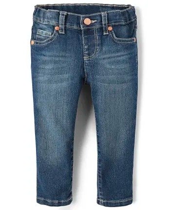 Baby And Toddler Girls Basic Skinny Jeans - Blue Wash | The Children's Place - BLUES WASH