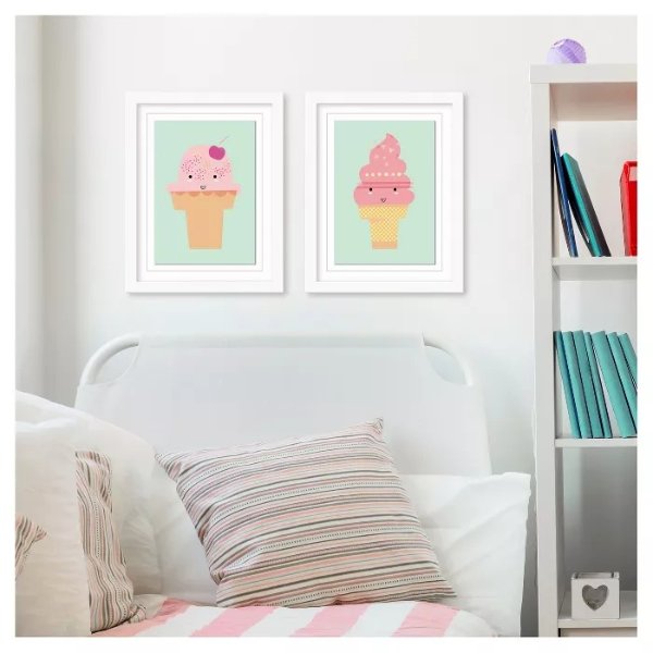 Ice Cream Twist Cone Framed Art - Pillowfort™