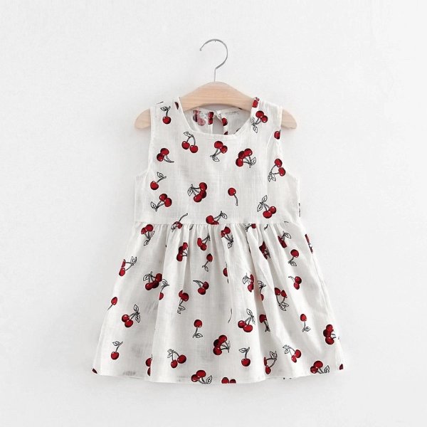 Baby Casual Cherry Allover Sleeveless Dress