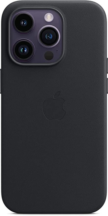 iPhone 14 Pro 皮革保护壳 带MagSafe - 午夜黑 ​​​​​​​