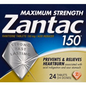 Zantac 150mg Maximum Strength Ranitidine / Acid Reducer Tablets, 24ct 