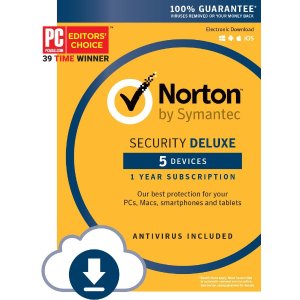 Norton Security Deluxe 5 Devices 1 Year Subscription